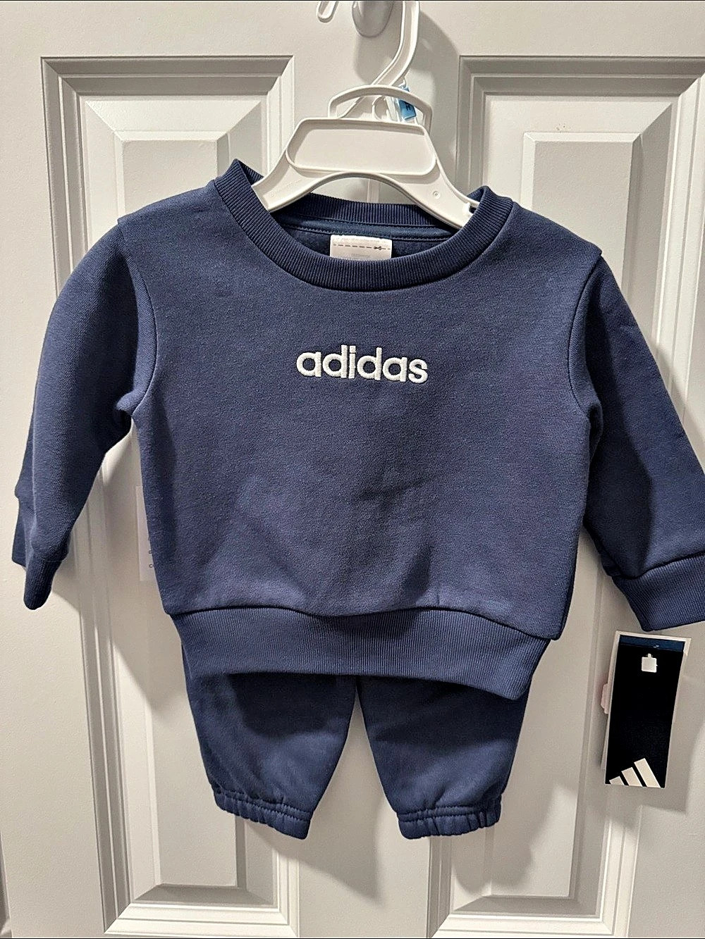 adidas 2-Piece Set Baby 6M Blue Sweatshirt Joggers NWT